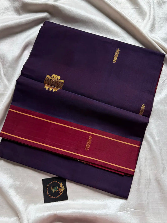 Vegan Silk Saree – Vintage Violet Handloom Art Silk
