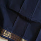 Minimal Border Edit - Dark Blue Cotton Saree