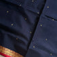 Vegan Silk Saree – Dark Blue Art Silk