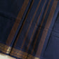 Minimal Border Edit - Dark Blue Cotton Saree