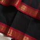 Minimal Border Edit - Black Kanchi Cotton Saree