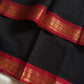 Minimal Border Edit - Black Kanchi Cotton Saree