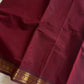 Minimal Border Edit - Maroon Kanchi Cotton Saree