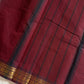 Minimal Border Edit - Maroon Kanchi Cotton Saree