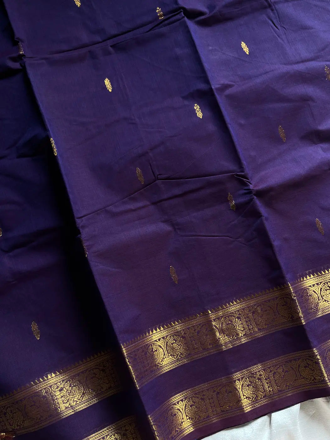 Vintage Loom Edit | Purple Kanchi Cotton Saree