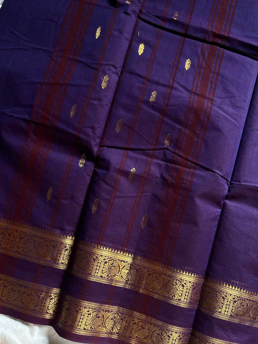 Vintage Loom Edit | Purple Kanchi Cotton Saree