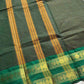 Kattam Edit | Chettinadu Checked Saree – Dark Green