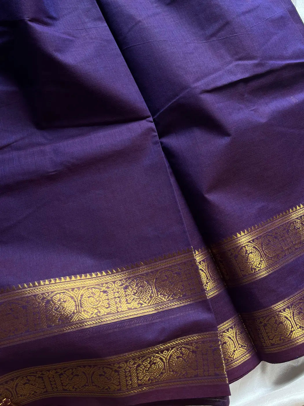Vintage Loom Edit | Purple Kanchi Cotton Saree