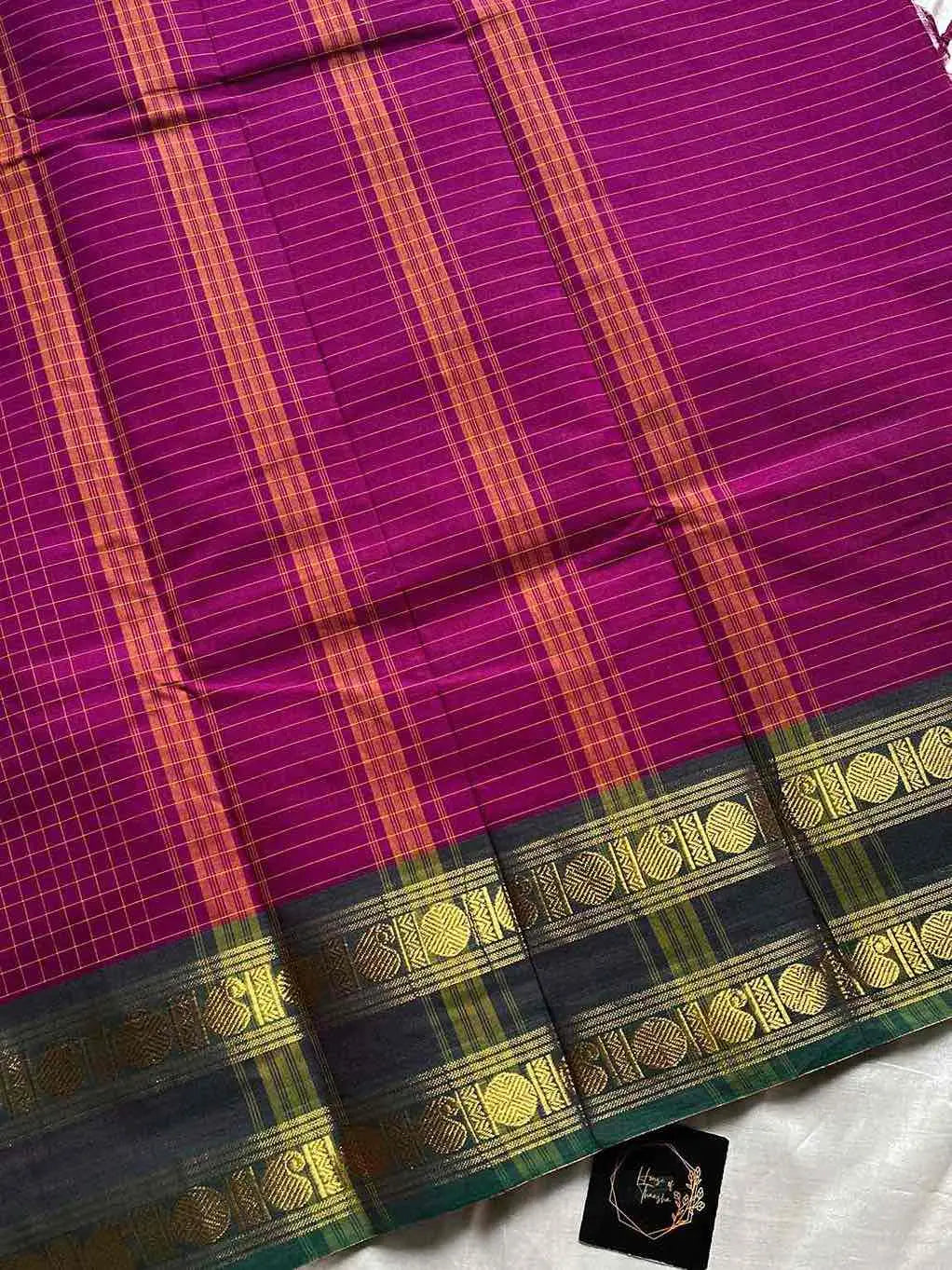 Kattam Edit | Chettinadu Checked Saree – Vaadamalli Purple