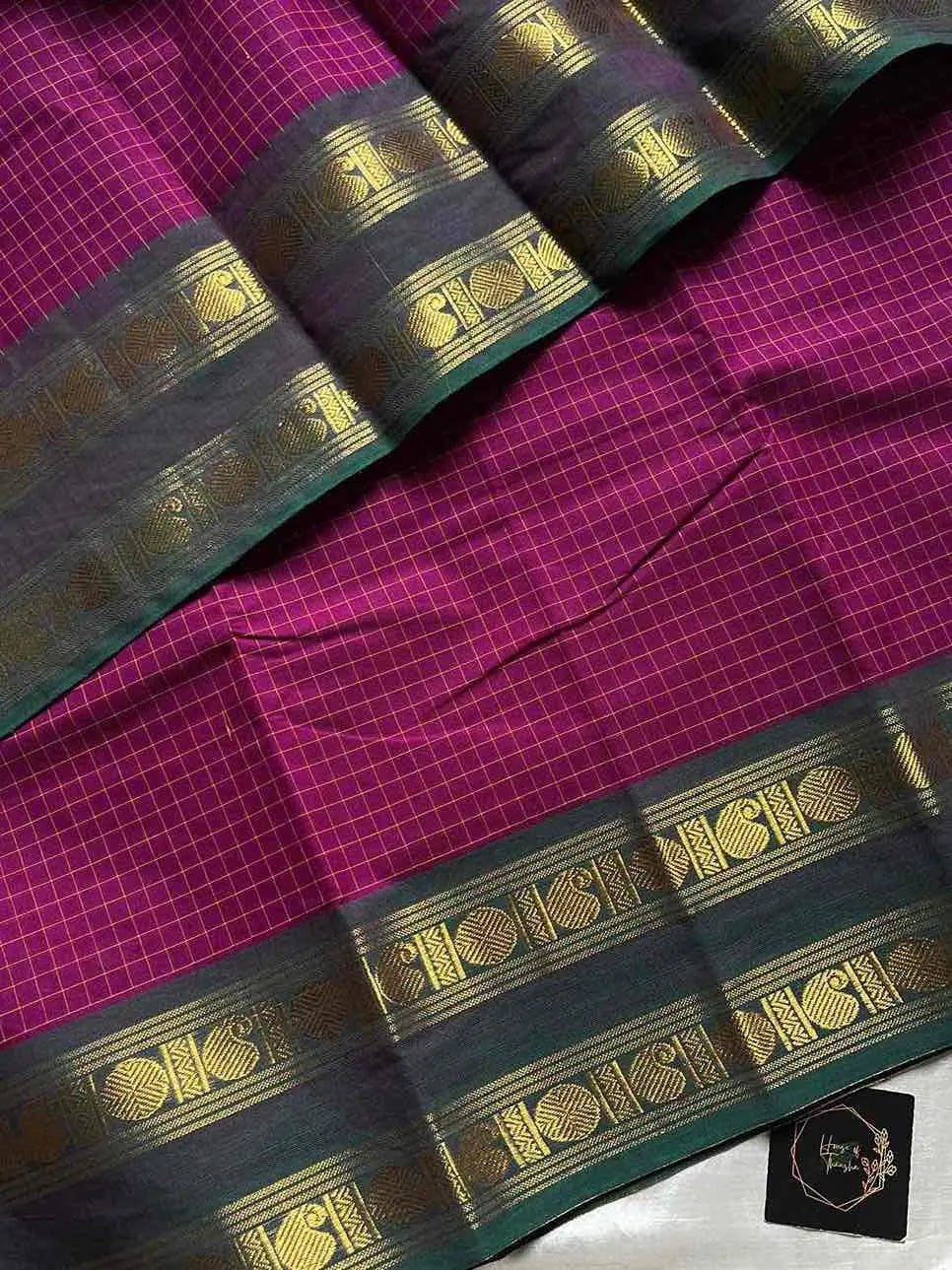 Kattam Edit | Chettinadu Checked Saree – Vaadamalli Purple