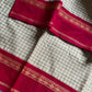 Maragatham – Pastel White Korvai Kattam Chettinadu Cotton Saree