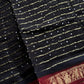 Kaikattu Sungudi Saree - Black & Maroon | Handloom