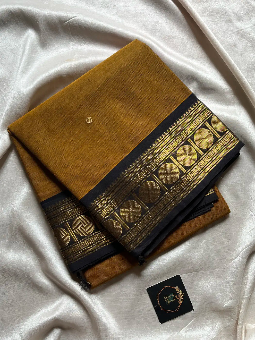 Vintage Loom Edit | Mustard Yellow Kanchi Cotton Saree