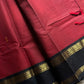 Royal Drapes | Maroon & Black Kanchi Cotton Saree