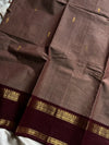 Royal Drapes | Cocoa Burgundy Kanchi Cotton Saree