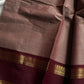 Royal Drapes | Cocoa Burgundy Kanchi Cotton Saree