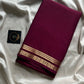 Semi Mysore Silk Saree – Wine Maroon
