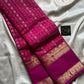 Heirloom Kanchi - Rani Pink Handloom Kanchi Cotton Saree