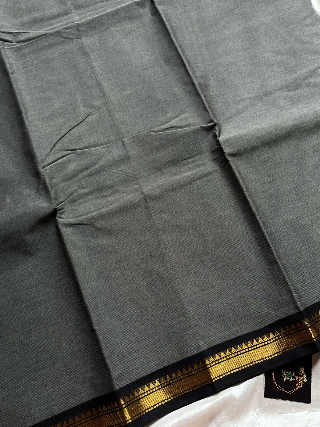 Subtle Weaves – Grey Chettinadu Cotton Saree