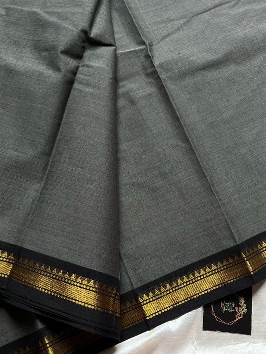 Subtle Weaves – Grey Chettinadu Cotton Saree