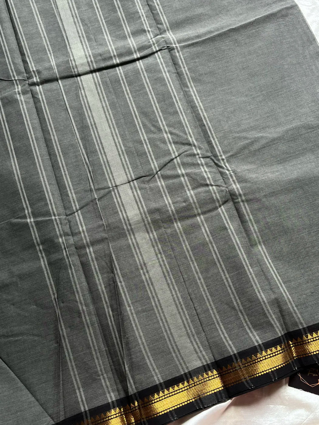 Subtle Weaves – Grey Chettinadu Cotton Saree