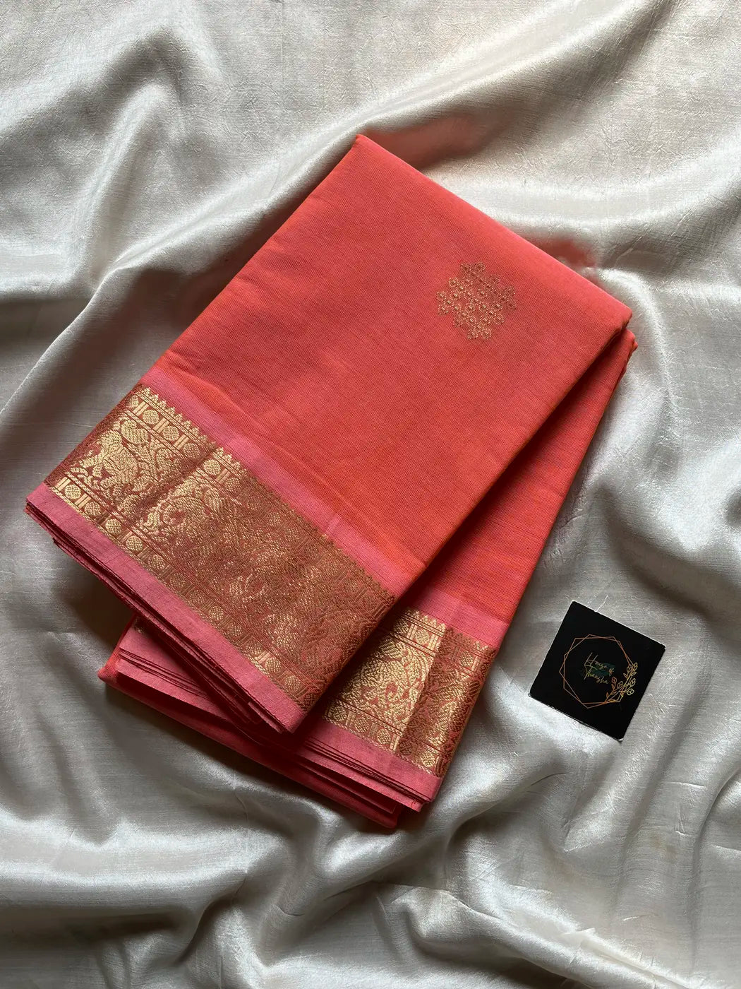 Heirloom Kanchi - Pastel Kanakambaram Kanchi Cotton Saree