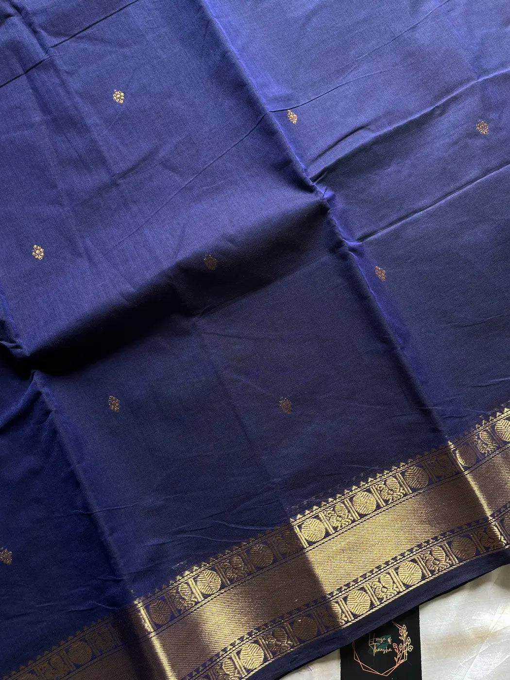 Vintage Loom Edit | Blue Kanchi Cotton Saree