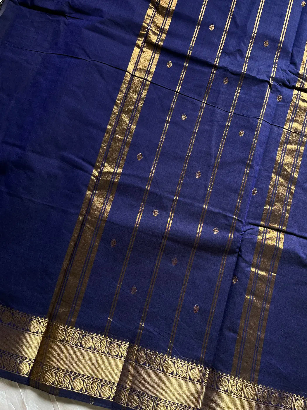Vintage Loom Edit | Blue Kanchi Cotton Saree