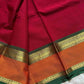 Throne Edit – Maroon 120 Counts Mercerised Kanchi Cotton Saree