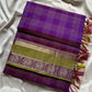 Pure Handloom Kanchi Silkcotton – Purple & Green