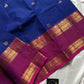 Throne Edit Blue Chettinadu Cotton Saree with Pink Border and Grand Pallu – Handwoven premium cotton saree by House of Thansha