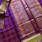 Pure Handloom Kanchi Silkcotton – Purple & Green
