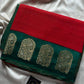 Banarasi Crepe Silk Saree – Red & Green