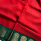 Banarasi Crepe Silk Saree – Red & Green