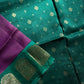 Banarasi Crepe Silk Saree – Purple & Green