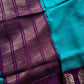 Banarasi Crepe Silk Saree – Blue & Purple
