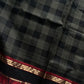 Pure Handloom Kanchi Silkcotton – Black & Red Checks