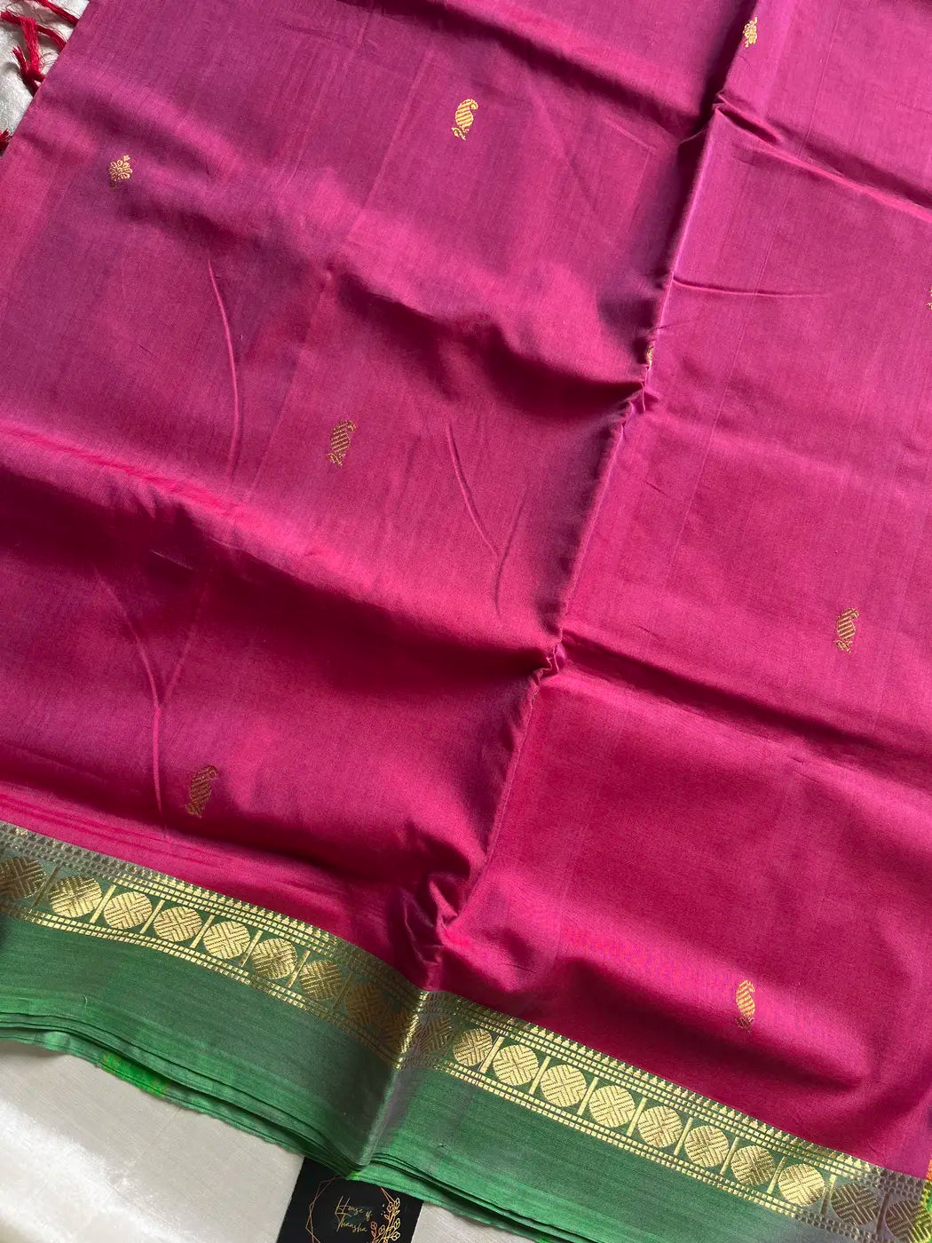 Mercerised 120 Counts Chettinadu Cotton - Rose & Green
