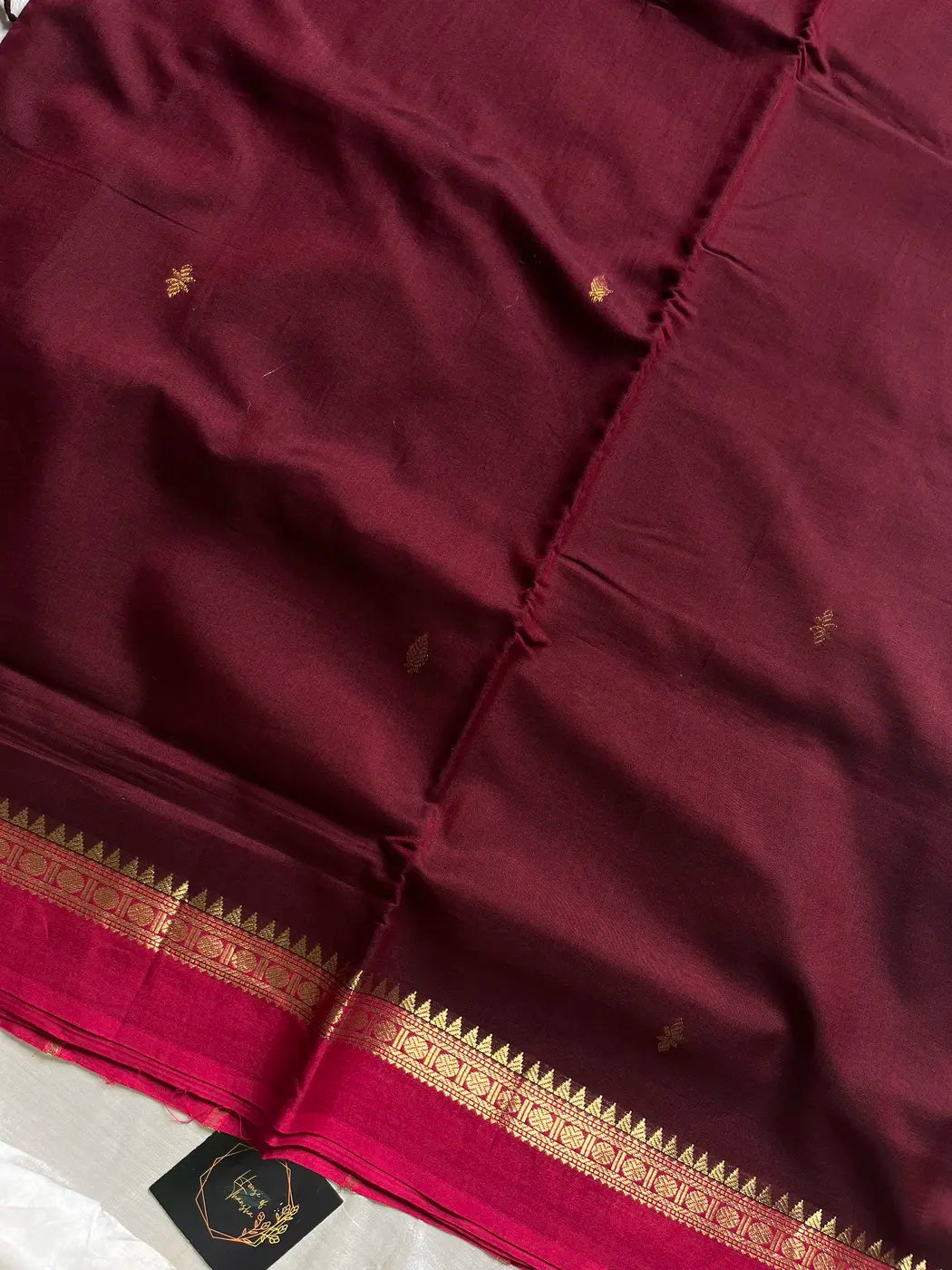 Mercerised 120 Counts Chettinadu Cotton - Maroon & Pink