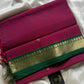 Mercerised 120 Counts Chettinadu Cotton - Magenta Pink & Green