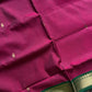 Mercerised 120 Counts Chettinadu Cotton - Magenta Pink & Green