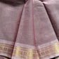 Minimal Border Edit - Mauve Taupe Kanchi Cotton Saree