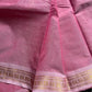 Minimal Border Edit - Pastel Pink Kanchi Cotton Saree
