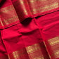 Subtle Weaves | Red Kanchi Cotton Saree