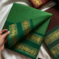 Kattam Edit | Chettinadu Cotton Checked Saree – Leaf Green