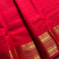 Subtle Weaves | Red Kanchi Cotton Saree