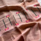 Handloom Silk Linen Jamdaani Saree - Pastel Pink