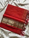 Kanchi SilkCotton Saree - Orange
