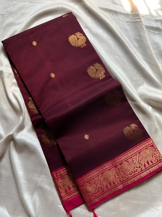 Mercerised Kanchi Cotton - Dark Maroon