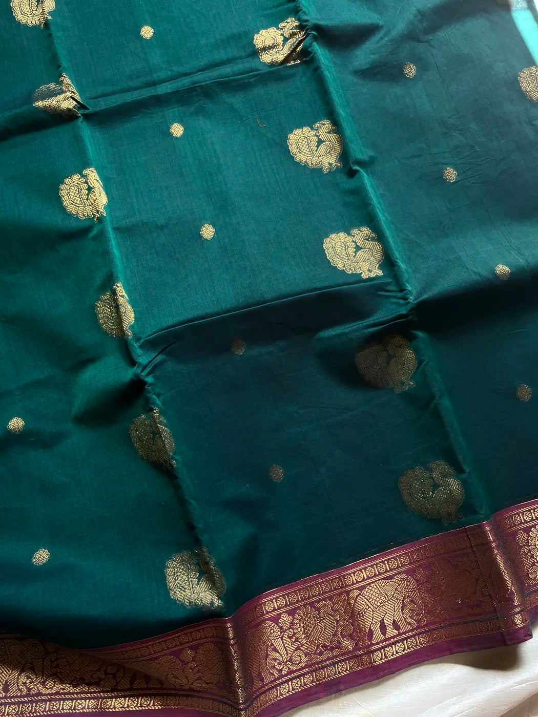 Mercerised Kanchi Cotton - Peacock Green